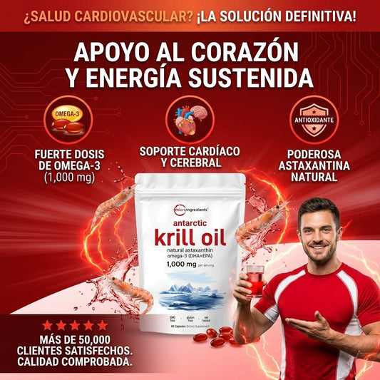 MicroIngredients - Capsulas Krill Oil para la salud cardiovascular